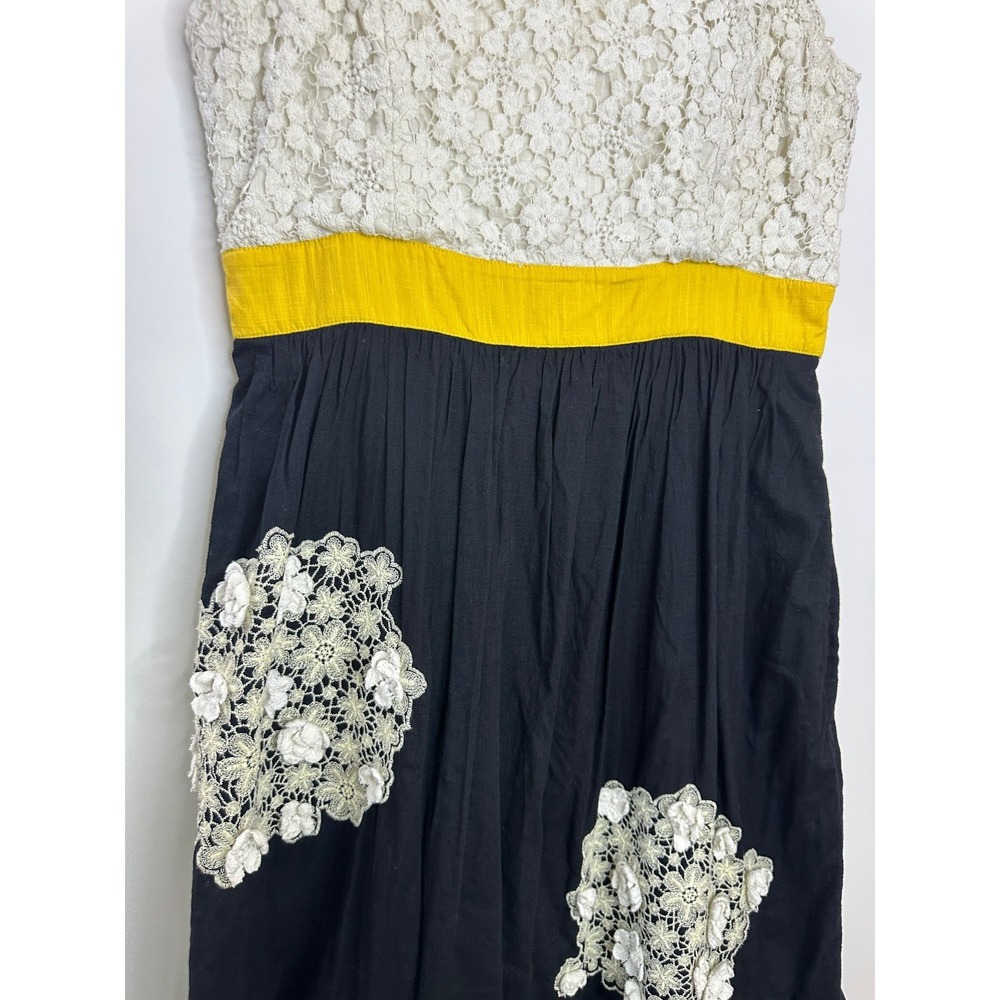 Anthropologie Floreat Dandelion Wish Dress Size 8 Lined Cotton Pockets *Flawed - Picture 5 of 16